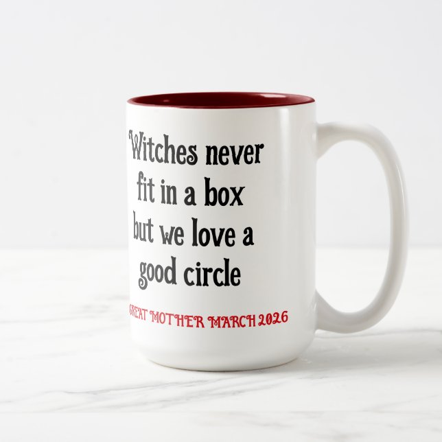 GREAT MOTHER MARCH Witchy Mug Två-Tonad Mugg (Höger)