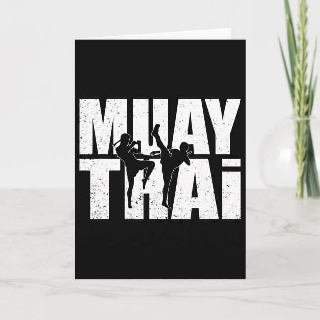 Great Muay Thai Design Mma Fighter Training Kickbo Kort (Framsida)
