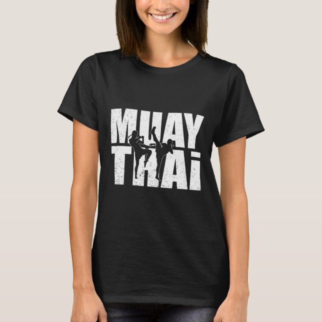 Great Muay Thai Design Mma Fighter Training Kickbo T Shirt (Framsida)