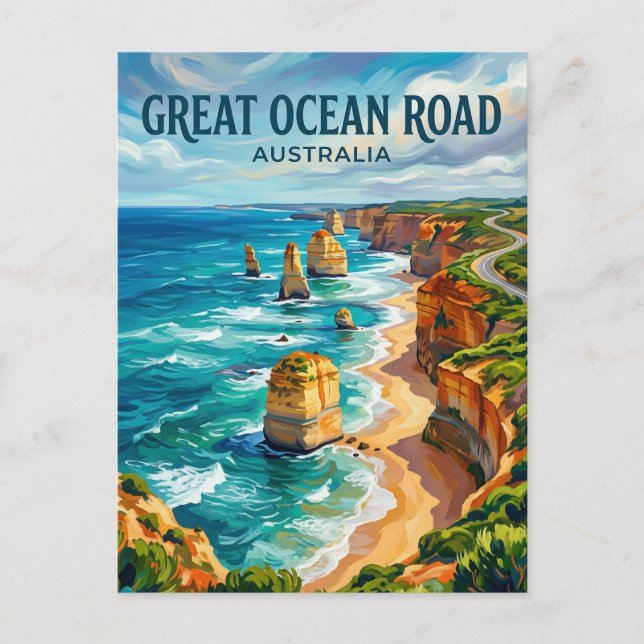 Great Ocean Road Australien Vykort (Framsida)