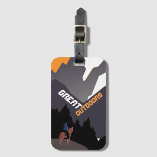 Great Outdoors Retro Montana Travel Advert Art Bagagebricka