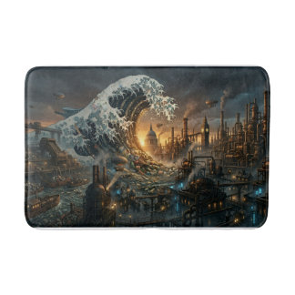 Great Plastic Trash Wave - Steampunk Bath Mat Badrumsmatta