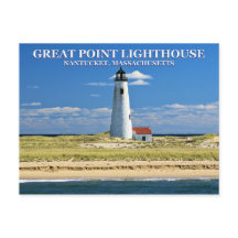 Great Point Lighthouse, Nantucket, MA vykort