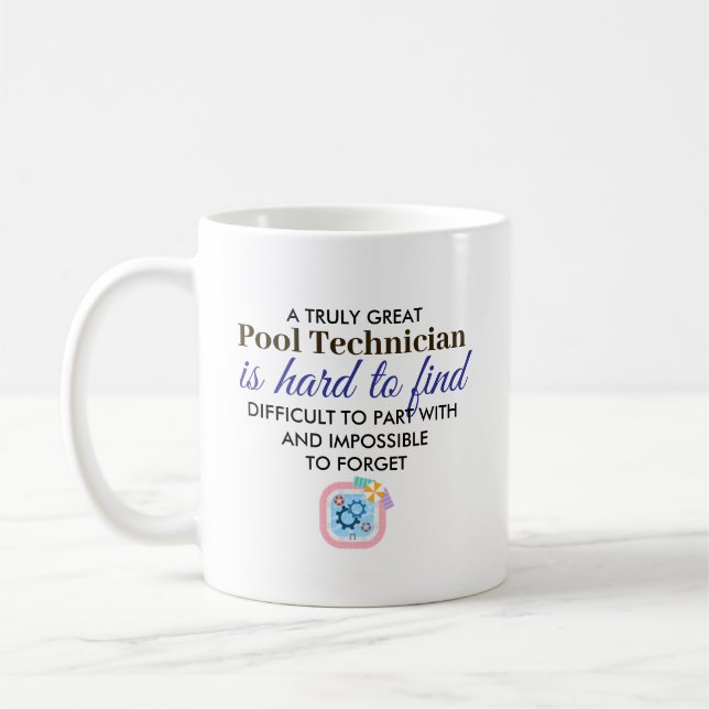 Great Pool Technician Personalized Name Gift Kaffemugg (Vänster)