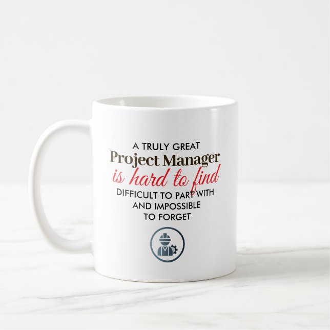 Great Project Manager Personalized Name Gift Kaffemugg (Vänster)
