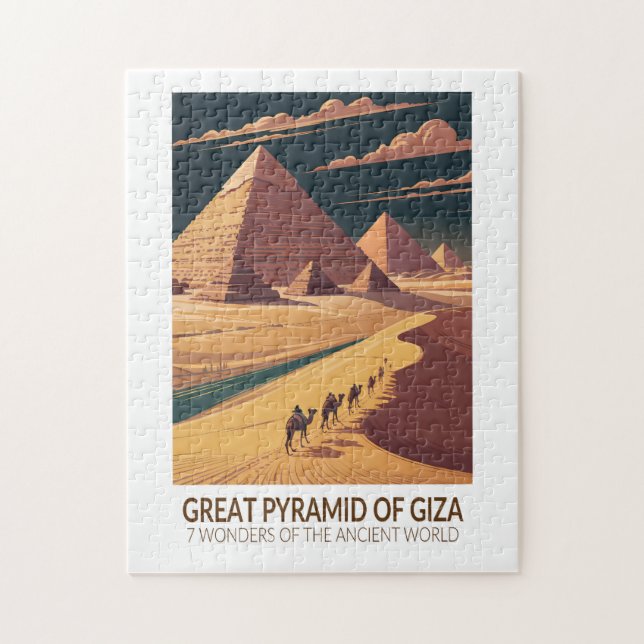 Great Pyramid of Giza Seven Wonders of the World Pussel (Vertikal)