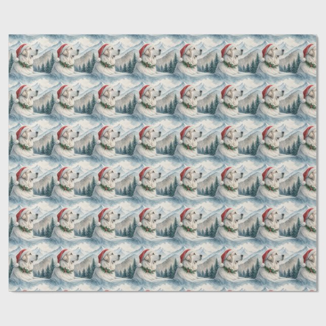 Great Pyrenees Christmas Wrapping Paper Presentpapper (Platt)