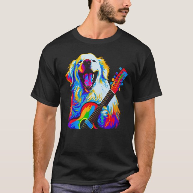Great Pyrenees Dog Music T Shirt (Framsida)