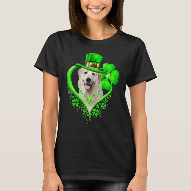 Great Pyrenees Dog St Patricks Day Lover Irish Sha T Shirt (Framsida)