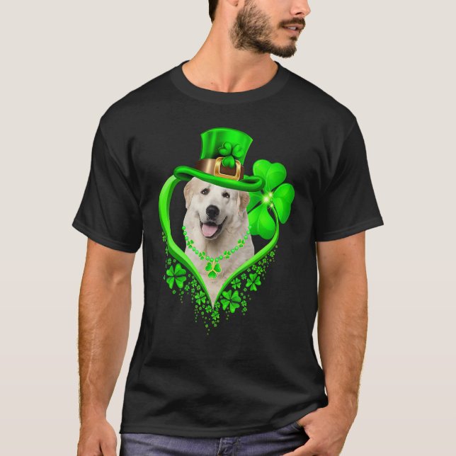 Great Pyrenees Dog St Patricks Day Lover Irish Sha T Shirt (Framsida)