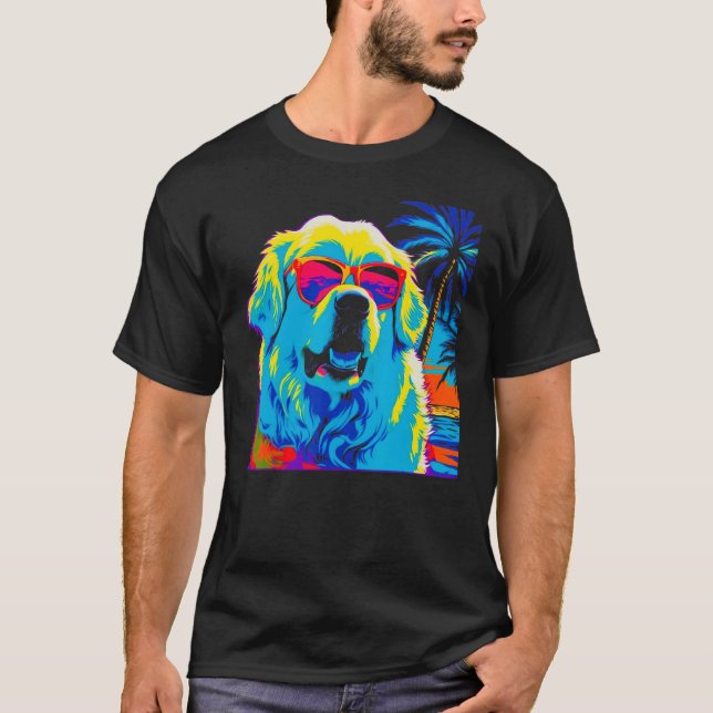 Great Pyrenees Dog Summer Party 1 T Shirt (Framsida)