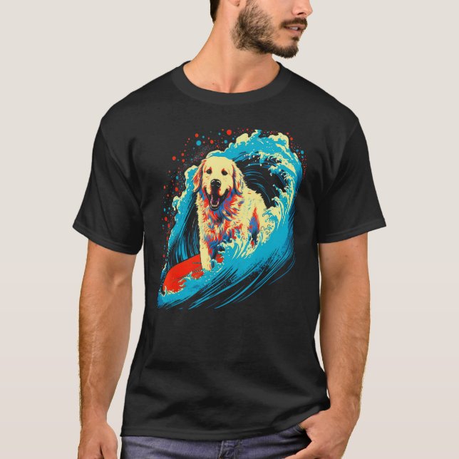 Great Pyrenees Dog Surf T Shirt (Framsida)