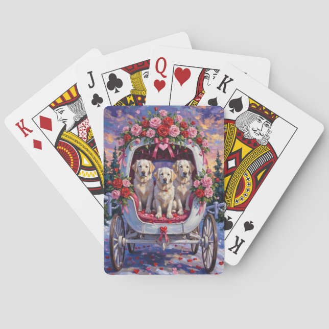 Great Pyrenees Dog Valentine's Day  Casinokort (Baksidan)