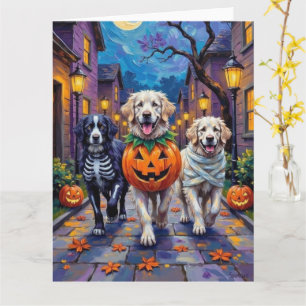 Great Pyrenees Halloween-kostym för trick-or-treat Kort