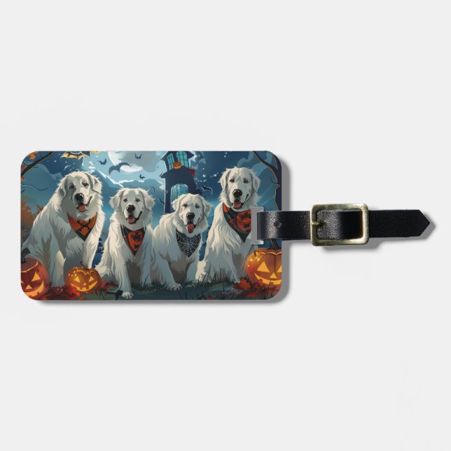 Great Pyrenees Halloween Kuslig Bagagebricka (Horisontell Framsida)