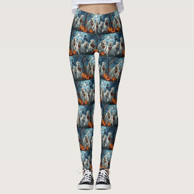 Great Pyrenees Halloween Kuslig Leggings (Framsida)