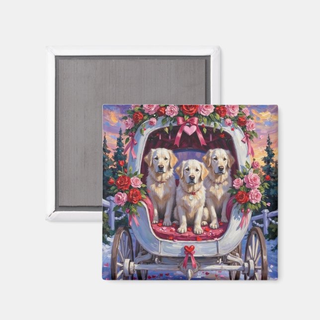 Great Pyrenees Hund Alla Hjärtans Dag  Magnet (Front/Back)