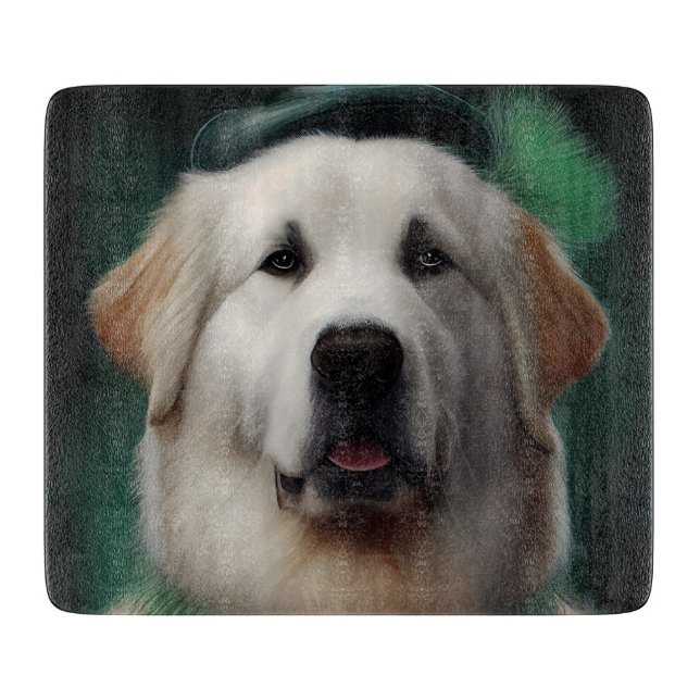 Great Pyrenees Hund i St. Patricks Dag Dräkt (Framsidan)