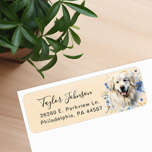 Great Pyrenees Hund Returadressetikett Returadress Etikett