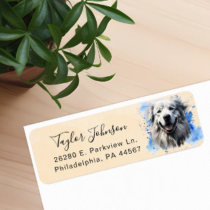 Great Pyrenees Hund Returadressetikett Returadress Etikett