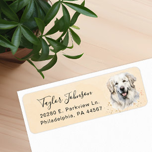 Great Pyrenees Hund Returadressetikett Returadress Etikett