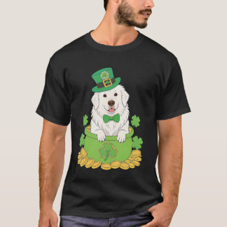 Great Pyrenees Hund St. Patricku2019s Dag Shamrock T Shirt