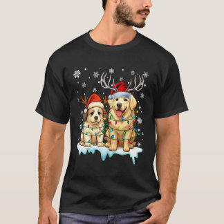 Great Pyrenees julbelysning Santa mössa ren T Shirt