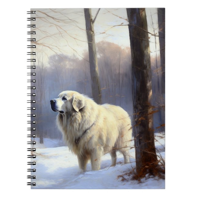 Great Pyrenees Låt det snöa jul Anteckningsbok (Framsidan)