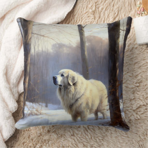 Great Pyrenees Låt det snöa jul Kudde
