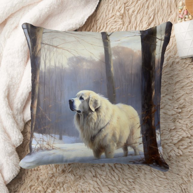 Great Pyrenees Låt det snöa jul Kudde (Filt)