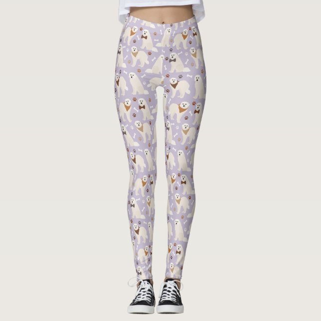 Great Pyrenees Paws and Bones Leggings (Framsida)