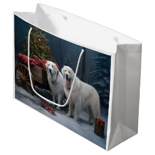 Great Pyrenees Snöig släde juldekoration