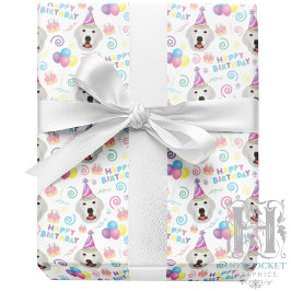 Great Pyrenees Wrapping Paper White Presentpapper