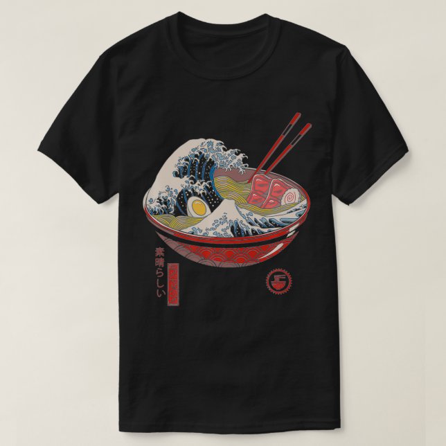 Great Ramen Wave Premium  T Shirt (Design framsida)