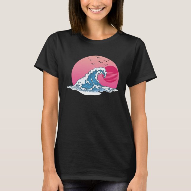Great Retro Waves T Shirt (Framsida)