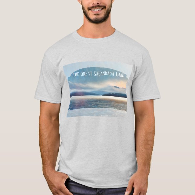 Great Sacandaga Lake - T-Shirt (borstad) (Framsida)