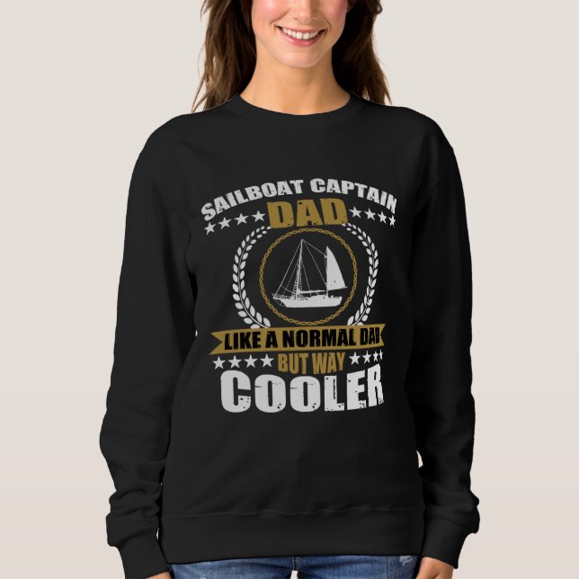 Great sailing boat captain dad saying sailing men t shirt (Framsida)