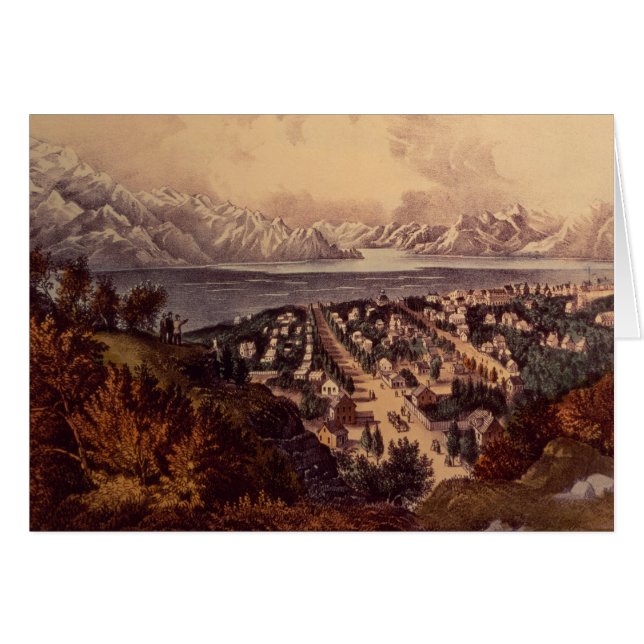 Great Salt Lake Utah Hälsningskort (Framsidan Horizontal)