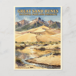 Great Sand Dunes nationalpark Colorado Vykort