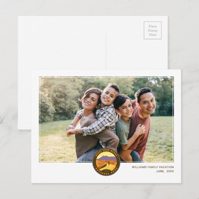 Great Sand Dunes nationalpark Vykort (Fram/baksida)