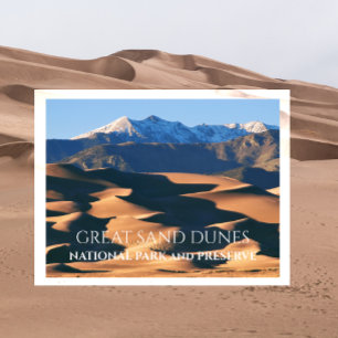 Great Sand Dunes, Solnedgångsskuggor, Cleveland Pe Vykort