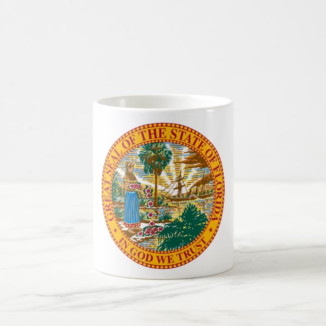 Great Seal Of Florida Kaffemugg (Center)
