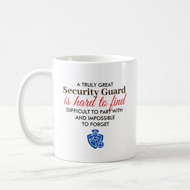 Great Security Guard Personalized Name Gift Kaffemugg (Vänster)