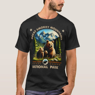 Great Smokey Mountains National Park Svart Björn T Shirt