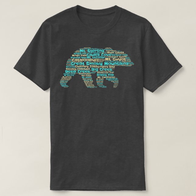 Great Smoky Mountains Bear  T Shirt (Design framsida)