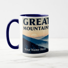 Great Smoky Mountains Blå Dimma Retro Mugg