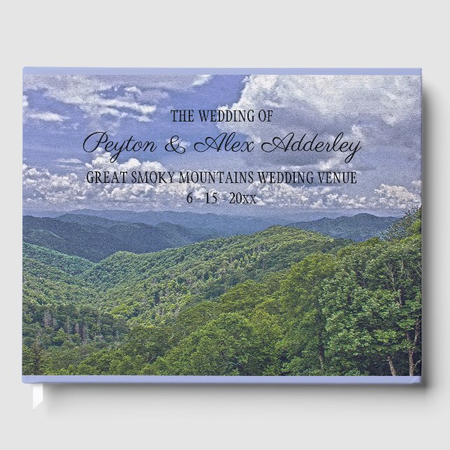 Great Smoky Mountains Bröllop Gästböcker (Framsida)