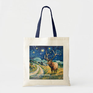 Great Smoky Mountains Djur Älg Vintage Van Gogh Tygkasse