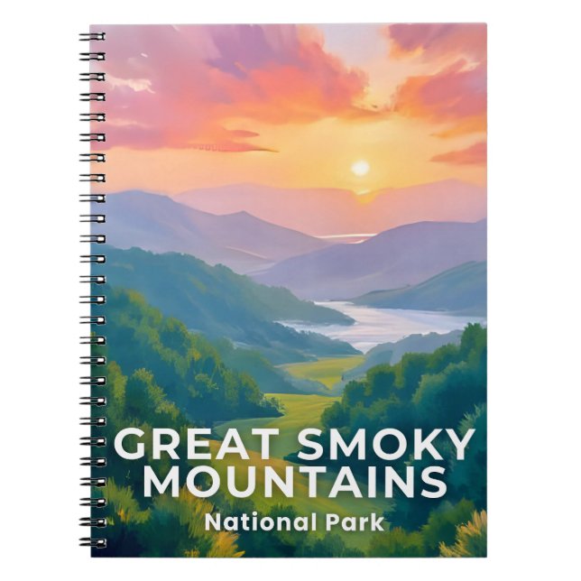 Great Smoky Mountains National Park Akvarell Anteckningsbok (Framsidan)