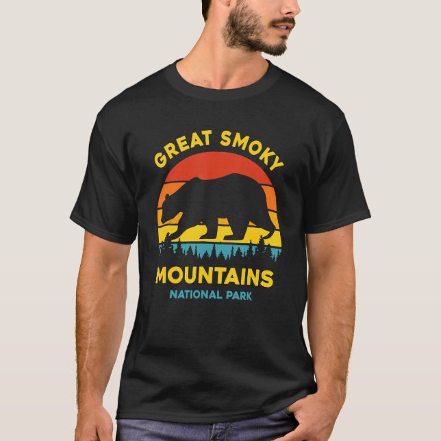 Great Smoky Mountains National Park Bear T Shirt (Framsida)